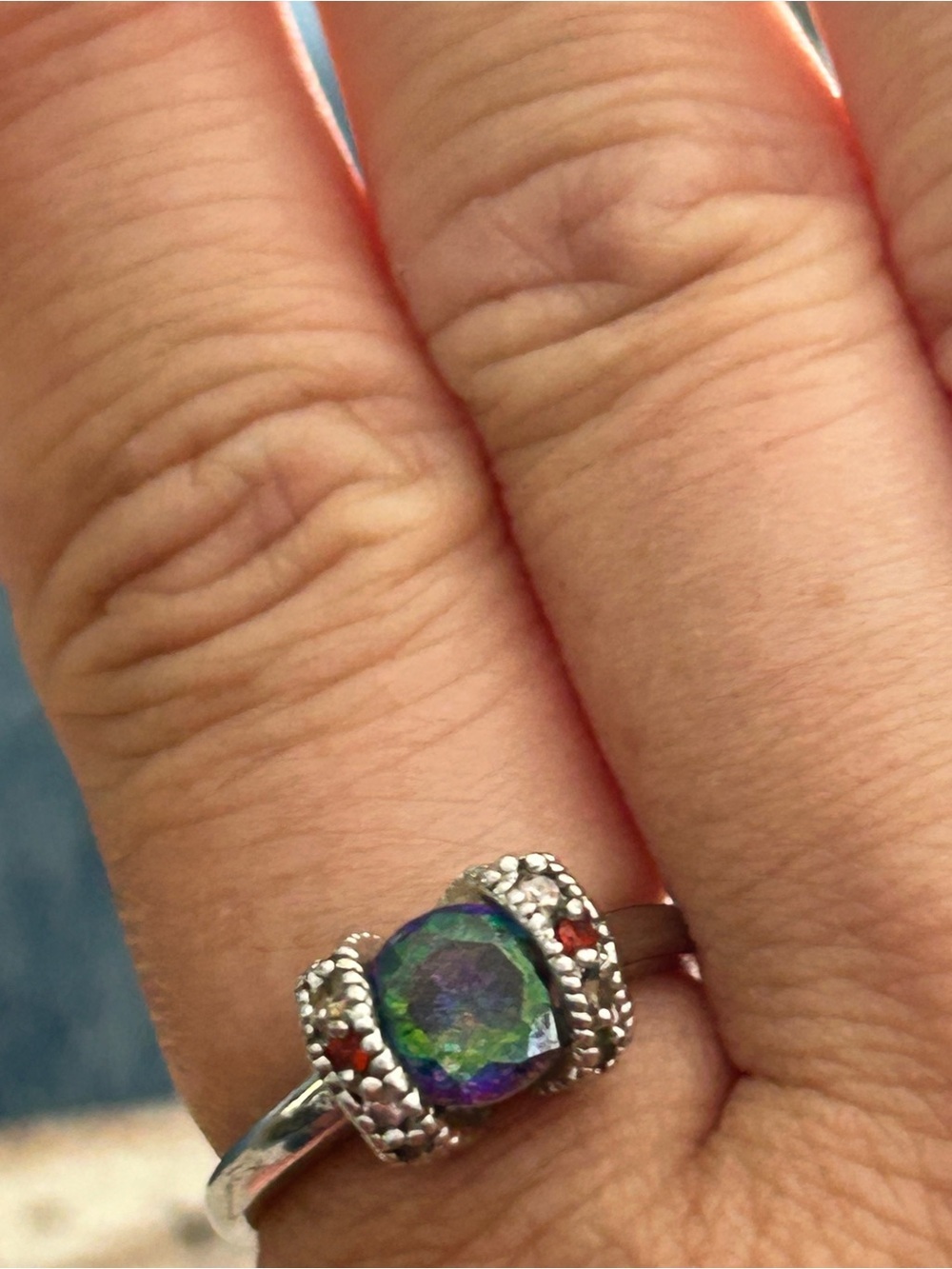 4/$100 multi stone woman ring size 7 1/2